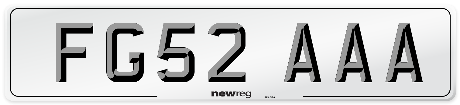 FG52 AAA Number Plate from New Reg